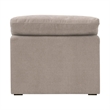 Sky Modular Armless Chair - Performance Taupe Micro Boucle Fabric & Espresso