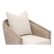 McGuire Arm Chair - Performance Beige Fabric with Natural Gray Oak & Cane