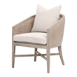 McGuire Arm Chair - Performance Beige Fabric with Natural Gray Oak & Cane