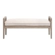 Leone Bench - Performance Beige Fabric and Natural Gray Oak