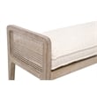 Leone Bench - Performance Beige Fabric and Natural Gray Oak