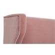Balboa Queen Bed - Petal Pink Velvet and Natural Gray Oak