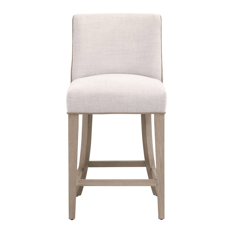 Duet Counter Stool - Beige & Brown Fabric
