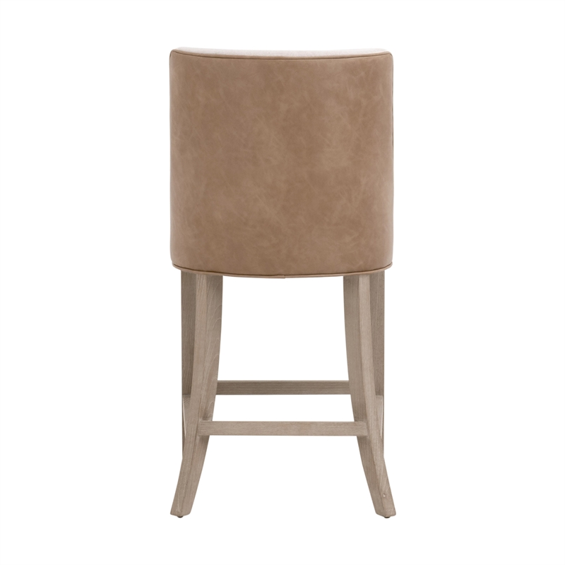 Duet Counter Stool - Beige & Brown Fabric