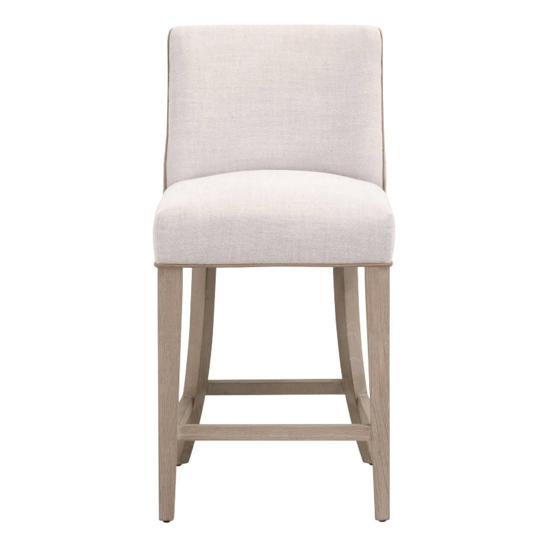 Duet Counter Stool - Beige & Brown Fabric