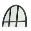 Grid Arched Mirror - Matte Black Solid Wood