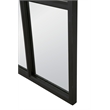Grid Arched Mirror - Matte Black Solid Wood