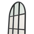 Grid Arched Mirror - Matte Black Solid Wood