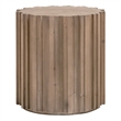 Roma End Table - Natural Beige Solid Wood