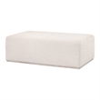 Dovetail Upholstered Coffee Table - Beige Fabric & Natural Gray Wood