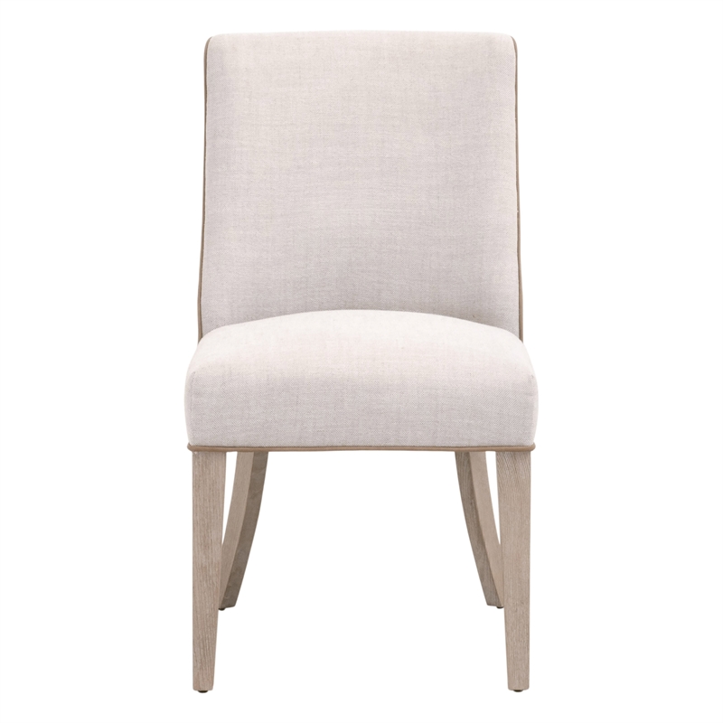Duet Dining Chair - Beige/Brown Fabric (Set of 2)