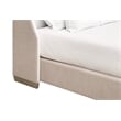 Sloan Cal King Bed - White/Beige Fabric & Natural Gray Wood