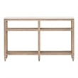 Emerie Narrow Console Table - Natural Beige Solid Wood & White Quartz