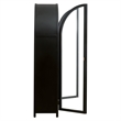 Toulouse Display Cabinet - Black Solid Wood & Natural Oak