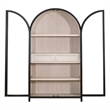 Toulouse Display Cabinet - Black Solid Wood & Natural Oak