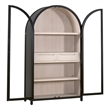 Toulouse Display Cabinet - Black Solid Wood & Natural Oak