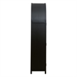 Toulouse Display Cabinet - Black Solid Wood & Natural Oak