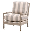 Rouleau Club Chair - Beige/Gray Fabric & Natural Gray Wood