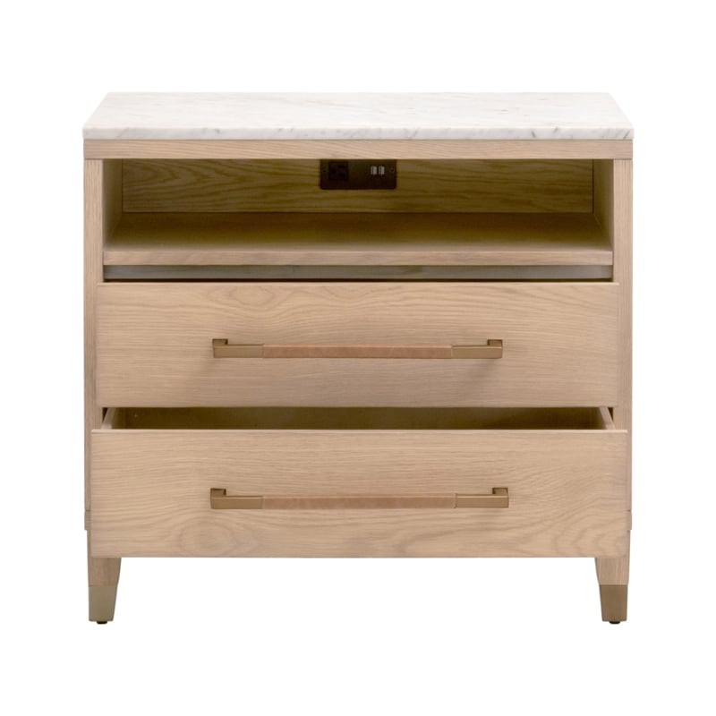 Essentials For Living Cambria 2-Drawer Nightstand in Natural