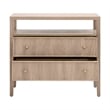 Essentials For Living Highland Open Shelf 2-Drawer Nightstand in Natural