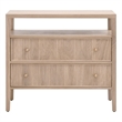 Essentials For Living Highland Open Shelf 2-Drawer Nightstand in Natural