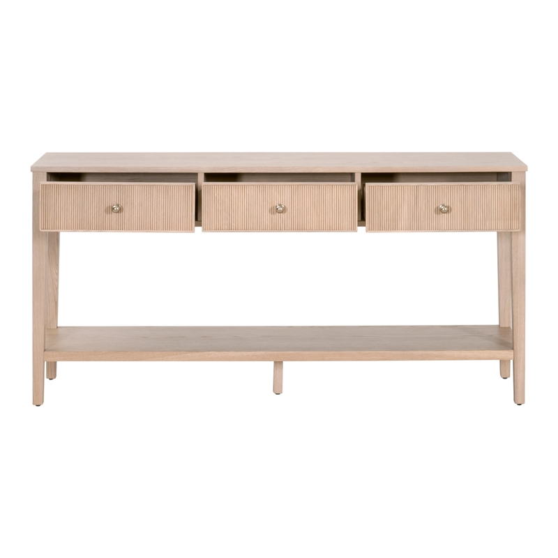 Essentials For Living Highland 3-Drawer Console Table in Natural