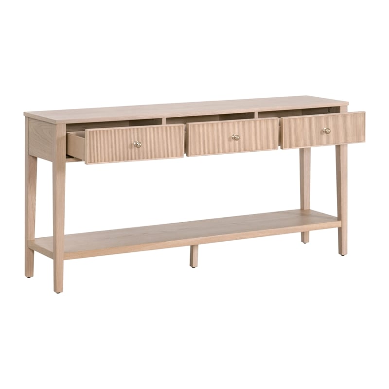 Essentials For Living Highland 3-Drawer Console Table in Natural