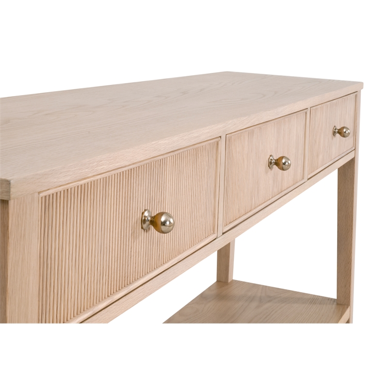 Essentials For Living Highland 3-Drawer Console Table in Natural
