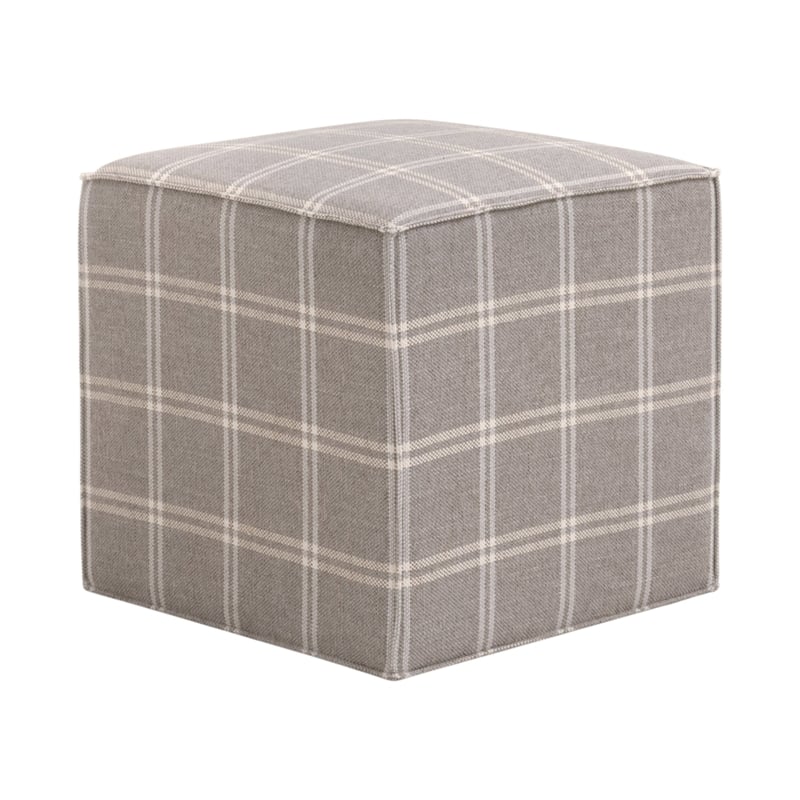Essentials For Living Knox Accent Cube in Gray and White