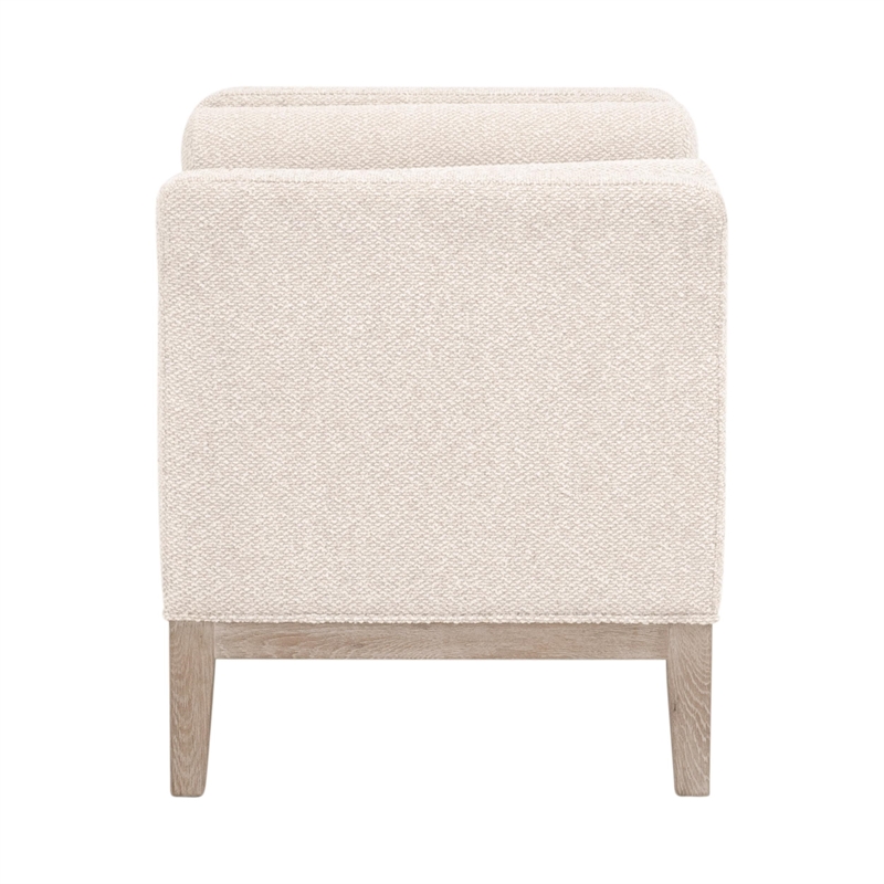 Essentials For Living Keaton Upholstered Accent Stool in Beige