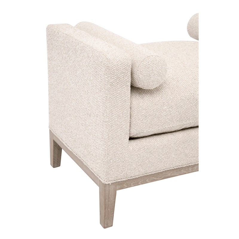 Essentials For Living Keaton Upholstered Accent Stool in Beige