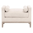 Essentials For Living Keaton Upholstered Accent Stool in Beige