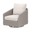 Essentials For Living Caspian Outdoor Swivel Rocker Sofa Chair in Off White