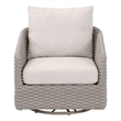 Essentials For Living Caspian Outdoor Swivel Rocker Sofa Chair in Off White
