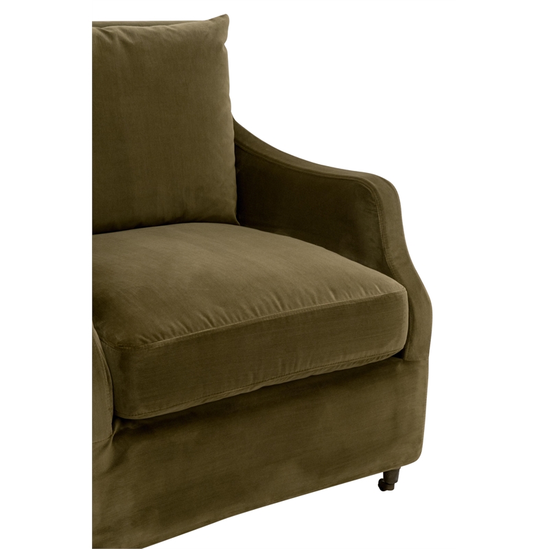 Essentials For Living Jade Slipcover Club Chair in Green