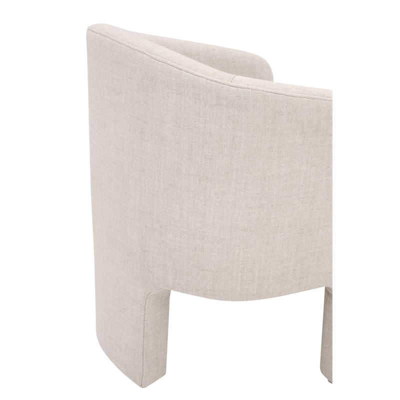Essentials For Living Hall Arm Chair in Off White