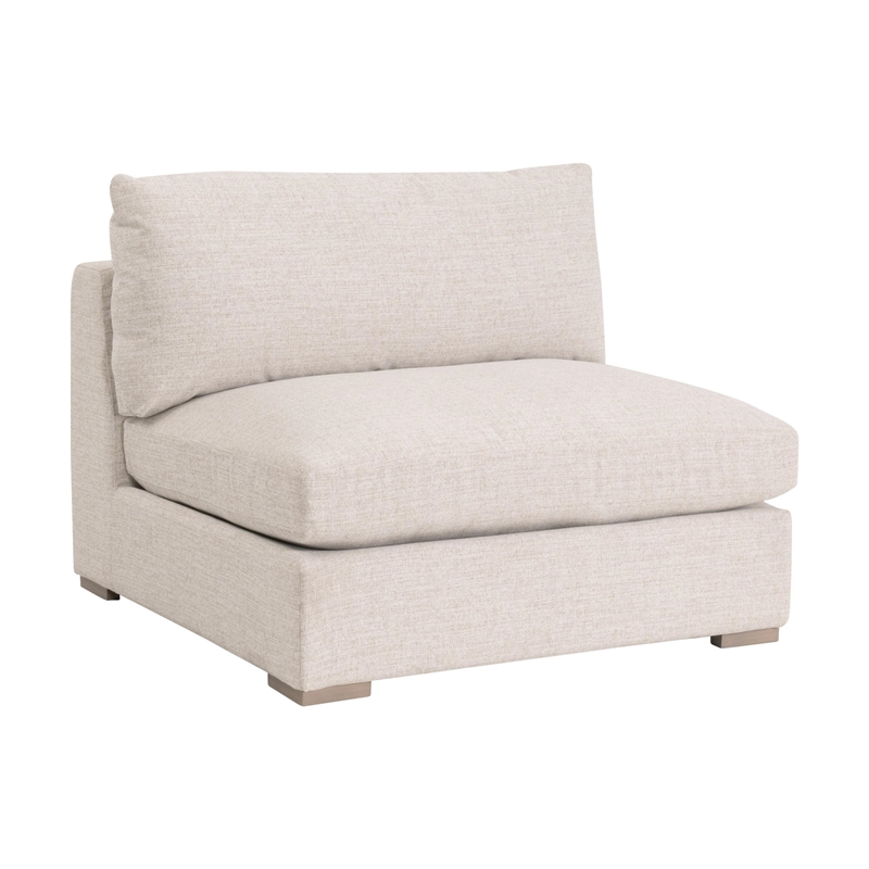 Essentials For Living Newport Outdoor Modular 1-Seat Armless Chair in Sand