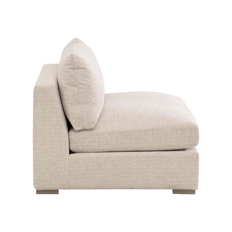 Essentials For Living Newport Outdoor Modular 1-Seat Armless Chair in Sand