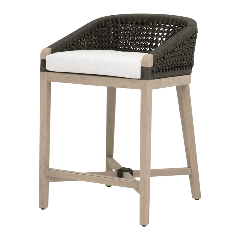 Essentials For Living Montecito Outdoor Counter Stool in Anthracite