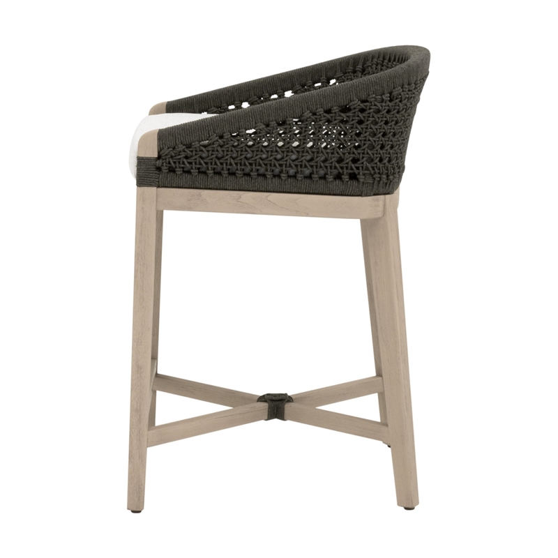 Essentials For Living Montecito Outdoor Counter Stool in Anthracite