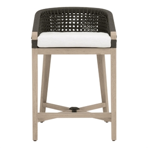 Essentials For Living Montecito Outdoor Counter Stool in Anthracite