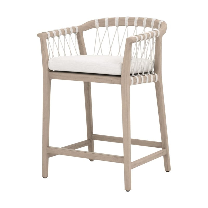 Essentials For Living Pacific Outdoor Counter Stool in White