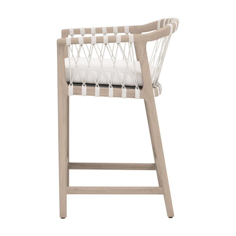 Essentials For Living Pacific Outdoor Counter Stool in White