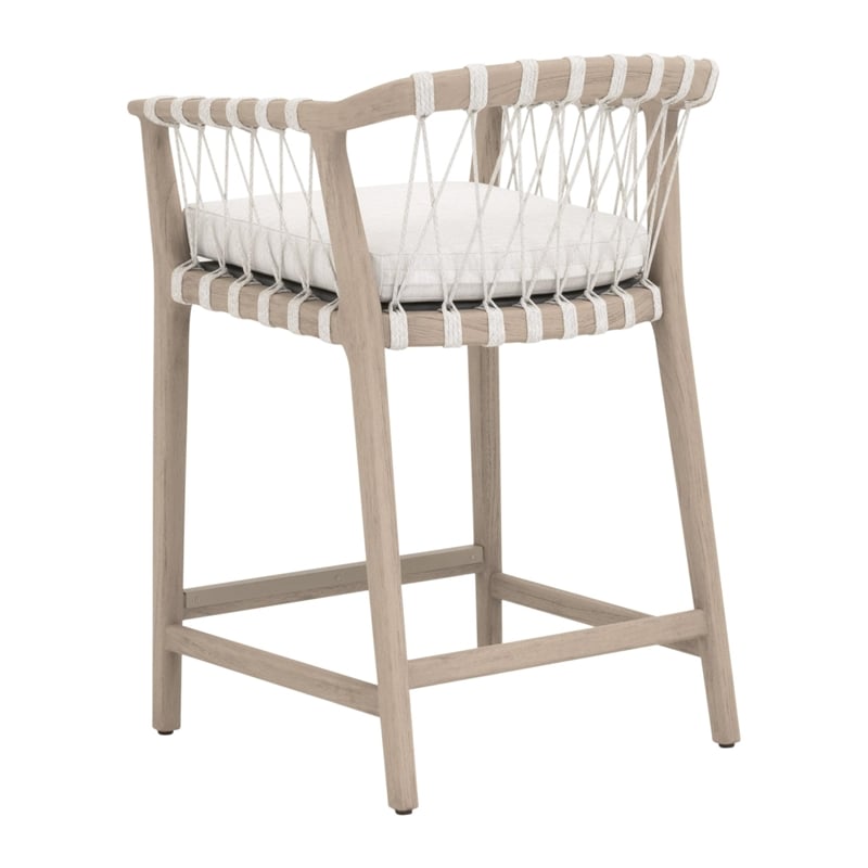 Essentials For Living Pacific Outdoor Counter Stool in White
