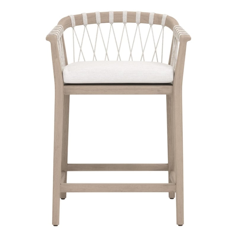 Essentials For Living Pacific Outdoor Counter Stool in White