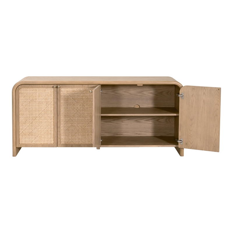 Essentials For Living Cannes Media Sideboard in Natural Oak