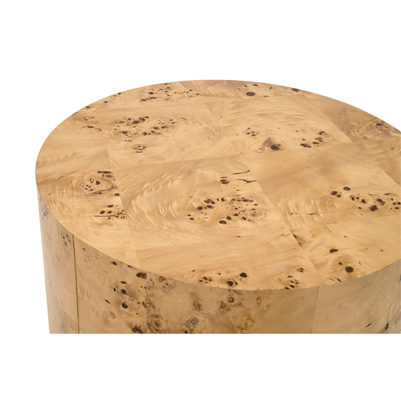 Essentials For Living Burl Accent Table in Natural Burl
