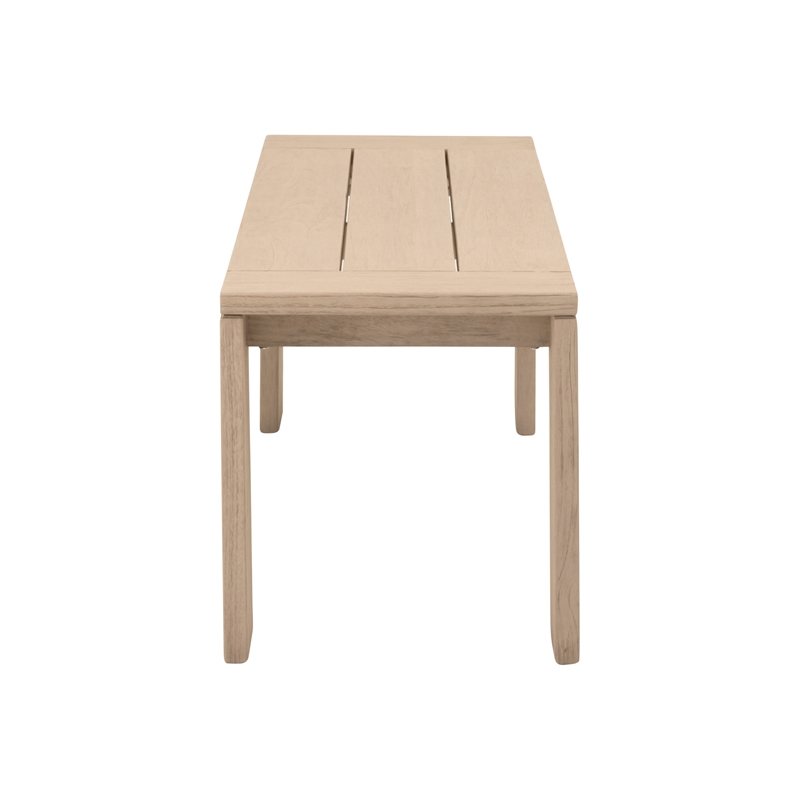 Essentials For Living Sur Outdoor Bench in Washed Ever Teak
