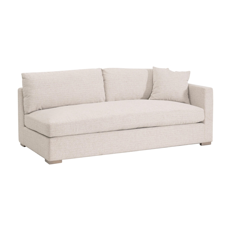 Essentials For Living Newport Outdoor Modular 2-Seat RightTrack Arm Sofa in Sand