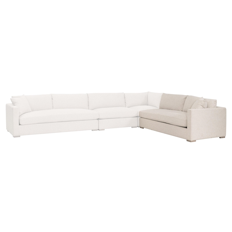 Essentials For Living Newport Outdoor Modular 2-Seat RightTrack Arm Sofa in Sand